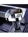 Transmiter Dudao R2 PRO+ 2xUSB-A, USB-C PD 25W Bluetooth 5.3 RGB czarno-srebrny