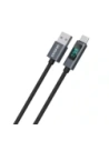Kabel Dudao L7T USB-A / USB-C 66W z wyświetlaczem LED 1m czarny