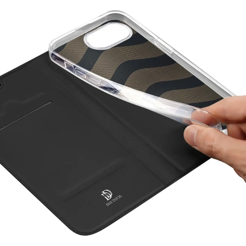 Etui z klapką Dux Ducis Skin Pro do Apple iPhone 16e czarne