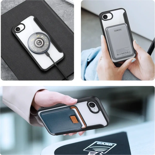 Etui z klapką Dux Ducis Skin X Pro z MagSafe na iPhone 16e czarne