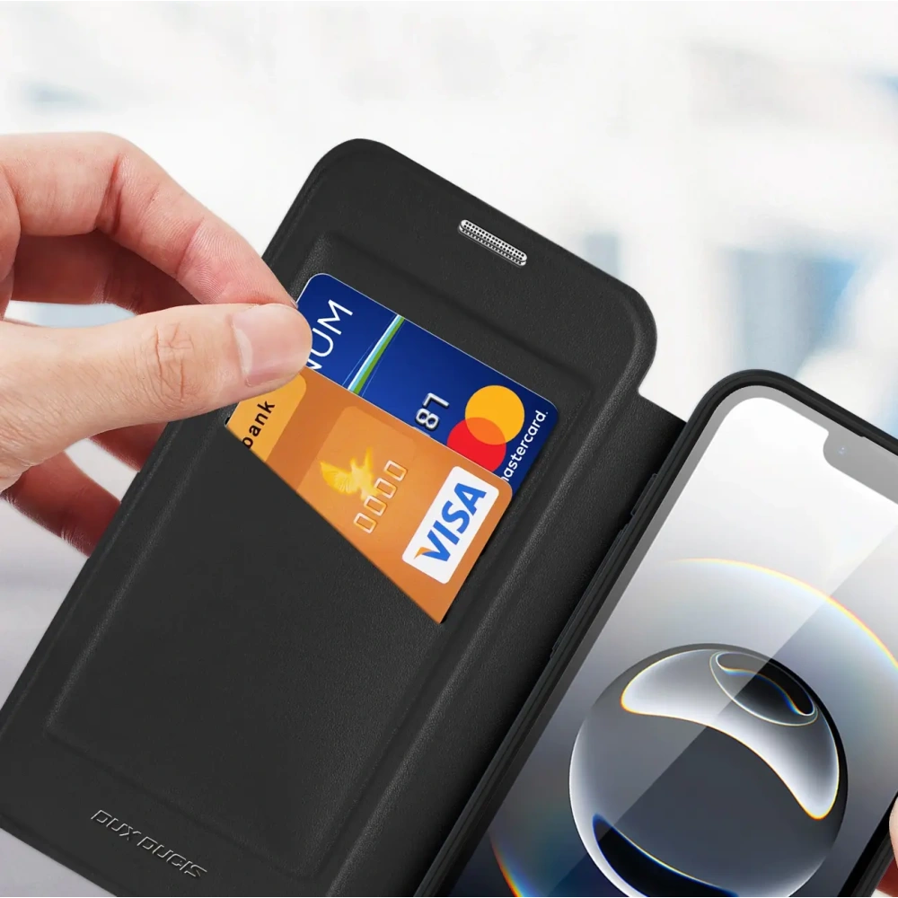 Etui z klapką Dux Ducis Skin X Pro z MagSafe na iPhone 16e czarne