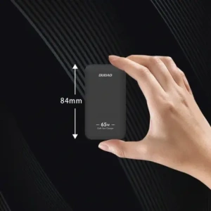 Ładowarka sieciowa podróżna GaN Dudao A65Q 65W USB-A / USB-C PD EU / US czarna