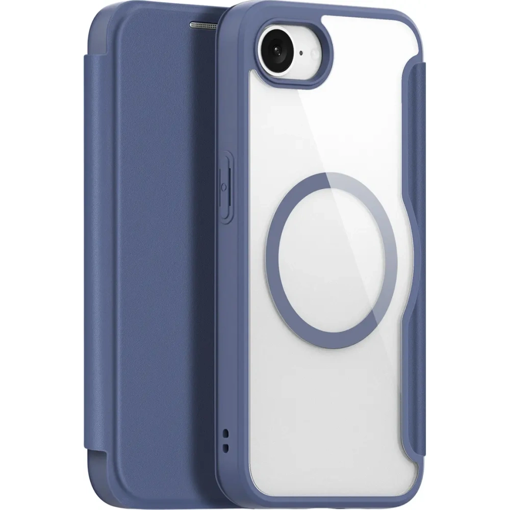 Etui z klapką Dux Ducis Skin X Pro z MagSafe na iPhone 16e niebieskie