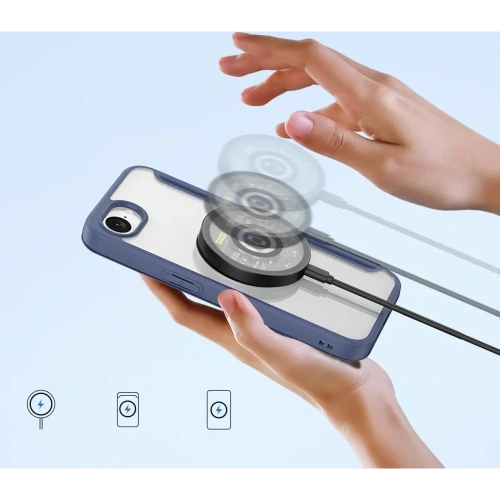 Etui z klapką Dux Ducis Skin X Pro z MagSafe na iPhone 16e niebieskie