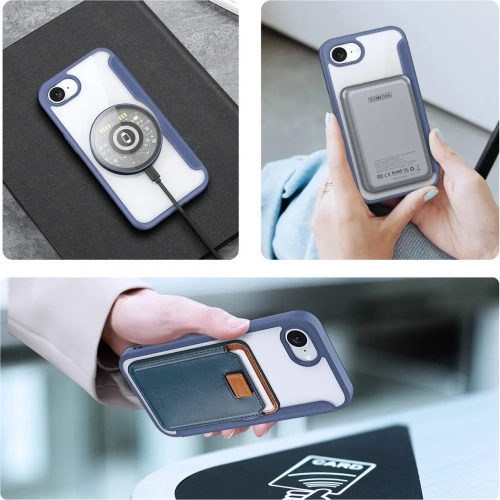 Etui z klapką Dux Ducis Skin X Pro z MagSafe na iPhone 16e niebieskie