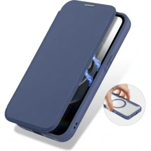 Etui z klapką Dux Ducis Skin X Pro z MagSafe na iPhone 16e niebieskie
