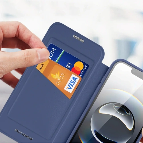 Etui z klapką Dux Ducis Skin X Pro z MagSafe na iPhone 16e niebieskie