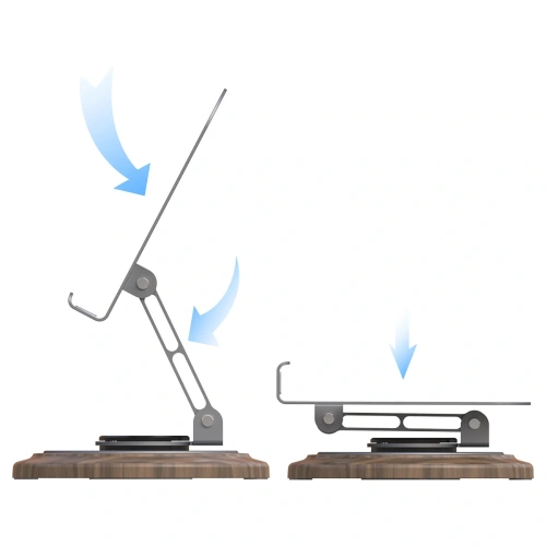 Podstawka do telefonu Dudao F17M 360° metalowa szara
