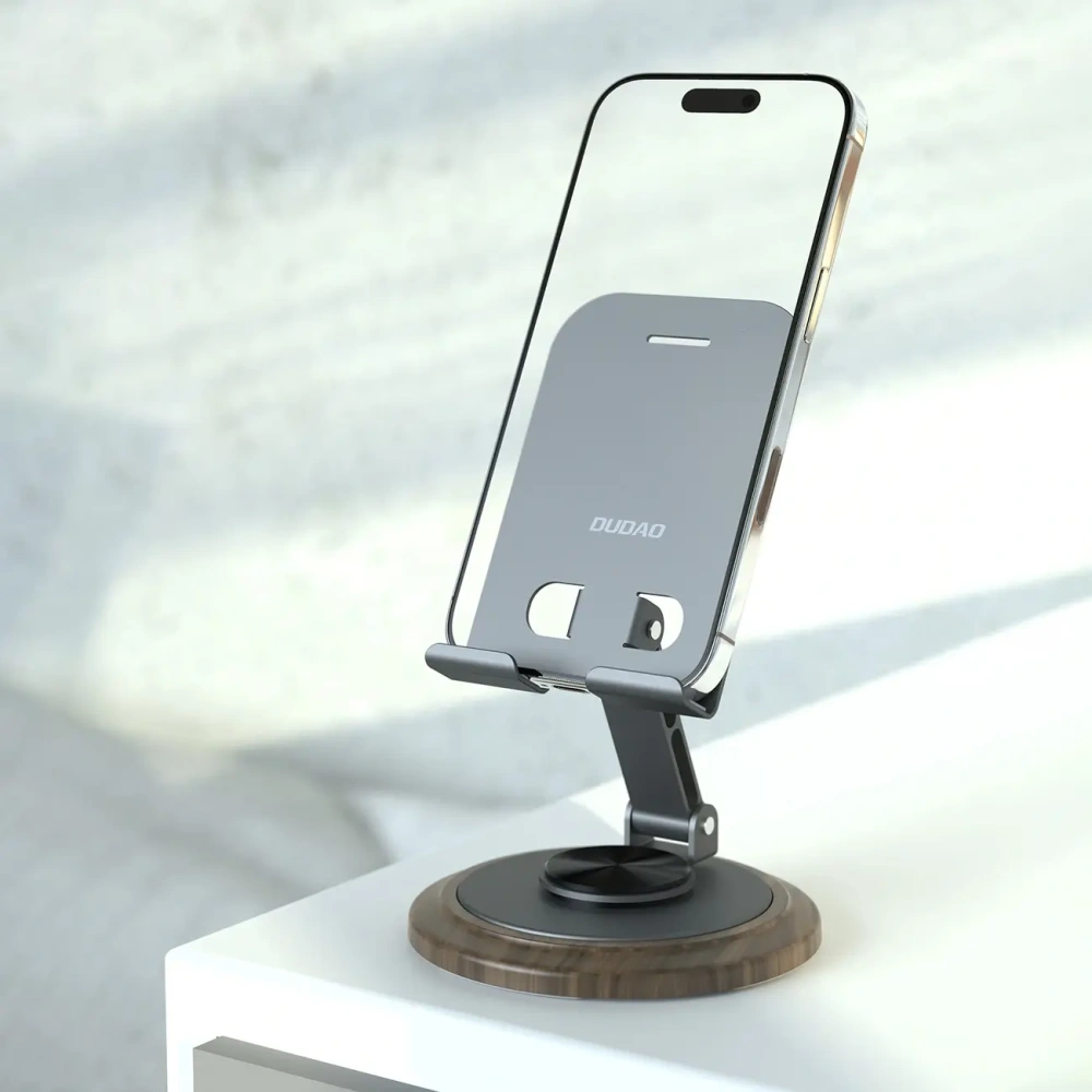 Podstawka do telefonu Dudao F17M 360° metalowa szara