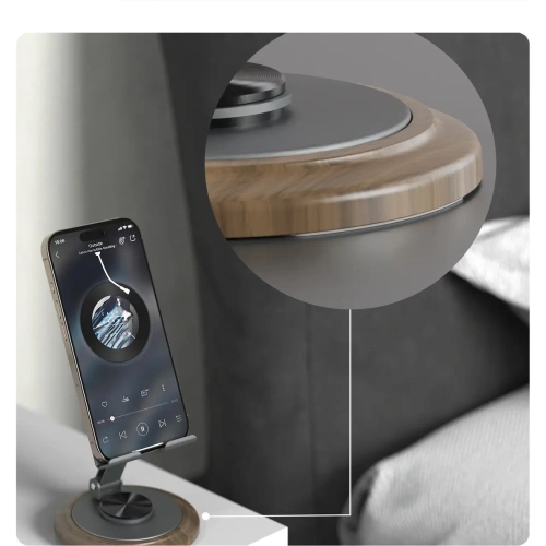 Podstawka do telefonu Dudao F17M 360° metalowa szara