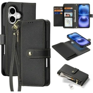 Etui z klapką Dux Ducis Lawa do Apple iPhone 16 czarne
