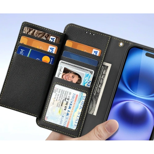 Etui z klapką Dux Ducis Lawa do Apple iPhone 16 czarne