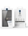 Etui z klapką Dux Ducis Lawa do Apple iPhone 16 z odłączanym portfelem magnetycznym szare