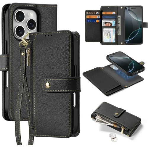 Etui z klapką Dux Ducis Lawa do Apple iPhone 16 Pro czarne