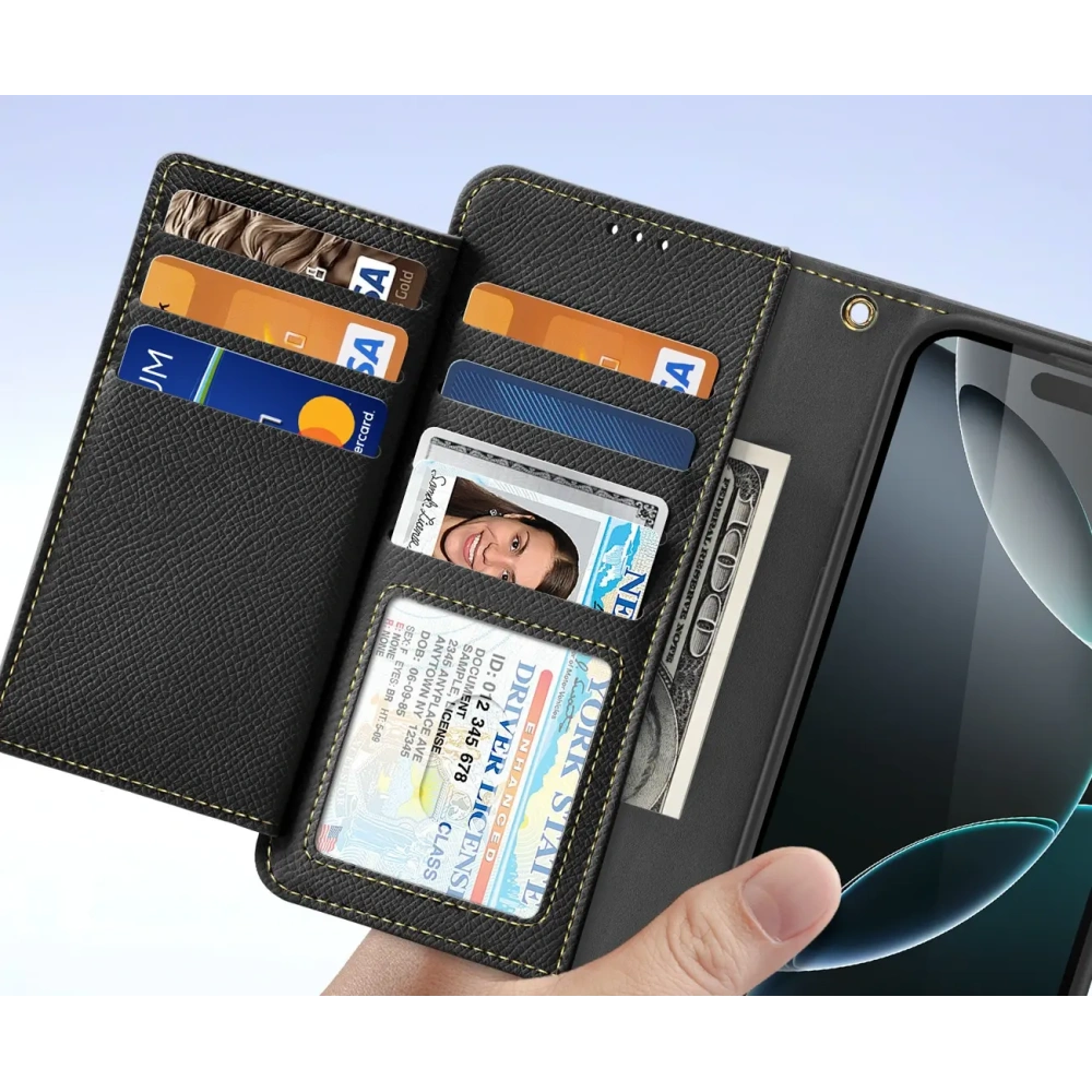 Etui z klapką Dux Ducis Lawa do Apple iPhone 16 Pro czarne