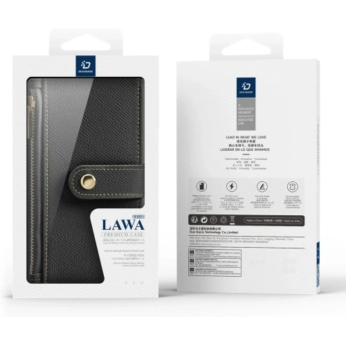 Etui z klapką Dux Ducis Lawa do Apple iPhone 16 Pro czarne