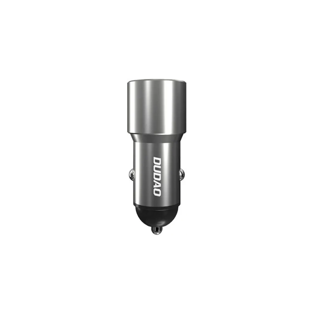 Ładowarka samochodowa Dudao R4PQ USB-A, USB-C Power Delivery Quick Charge 22.5W szary