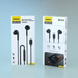 Słuchawki douszne Dudao X3C USB-C 1.2m czarne