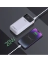 Powerbank Dudao K15Pro 20000mAh 22.5W PD USB-C / USB-A / wbudowane kable Lightning, USB-C biały
