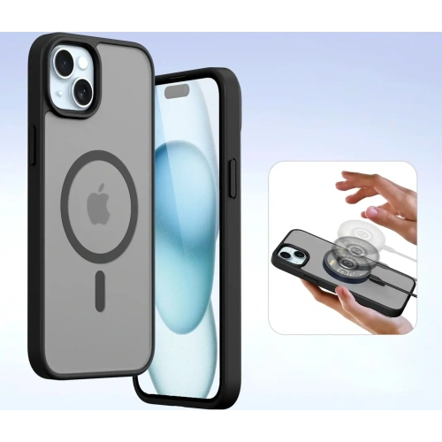 Etui z klapką Dux Ducis Lawa do Apple iPhone 15 czarne