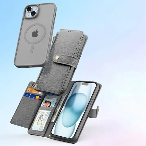 Etui z klapką Dux Ducis Lawa do Apple iPhone 15 szare