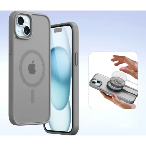 Etui z klapką Dux Ducis Lawa do Apple iPhone 15 szare