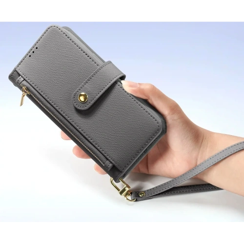 Etui z klapką Dux Ducis Lawa do Apple iPhone 15 szare