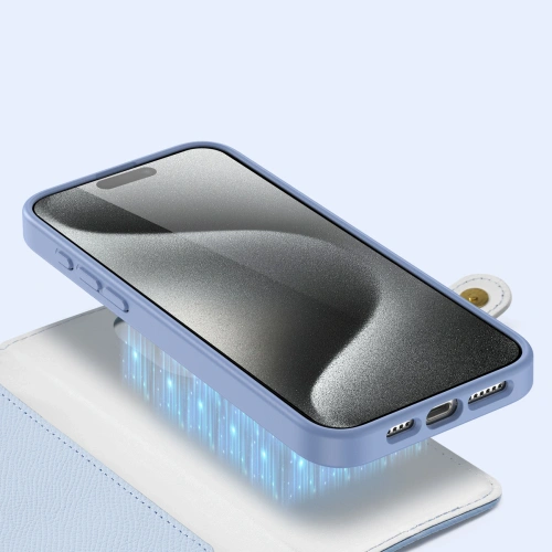 Etui z klapką Dux Ducis Lawa do Apple iPhone 15 niebieskie