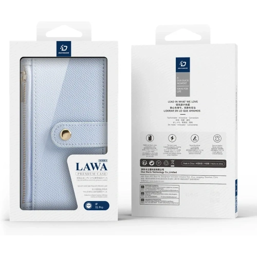 Etui z klapką Dux Ducis Lawa do Apple iPhone 15 niebieskie