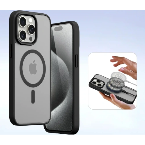 Etui z klapką Dux Ducis Lawa do Apple iPhone 15 Pro czarne