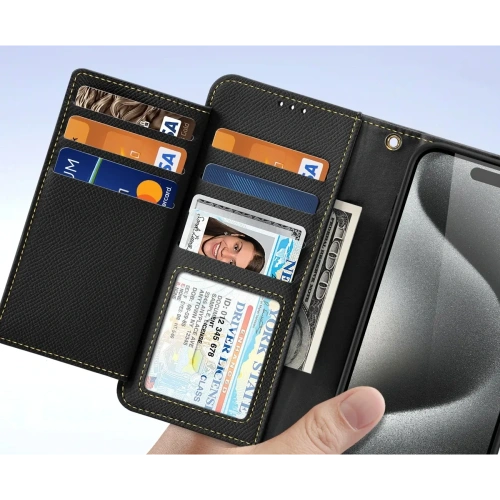 Etui z klapką Dux Ducis Lawa do Apple iPhone 15 Pro czarne