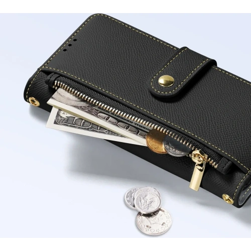 Etui z klapką Dux Ducis Lawa do Apple iPhone 15 Pro czarne