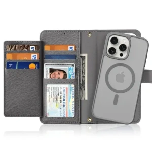 Etui z klapką Dux Ducis Lawa do Apple iPhone 15 Pro szare
