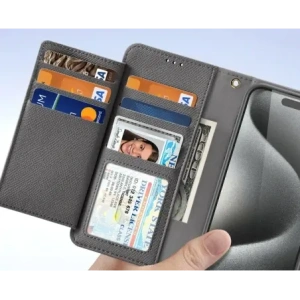 Etui z klapką Dux Ducis Lawa do Apple iPhone 15 Pro szare