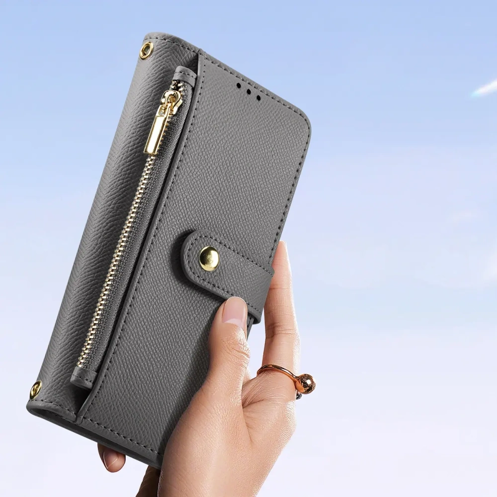 Etui z klapką Dux Ducis Lawa do Apple iPhone 15 Pro szare