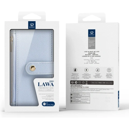 Etui z klapką Dux Ducis Lawa do Apple iPhone 15 Pro niebieskie