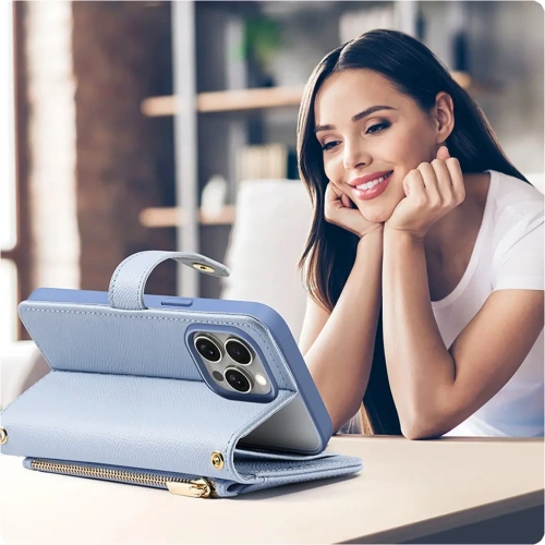 Etui z klapką Dux Ducis Lawa do Apple iPhone 15 Pro niebieskie