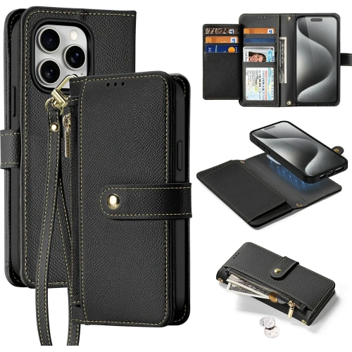 Etui z klapką Dux Ducis Lawa do Apple iPhone 15 Pro Max czarne