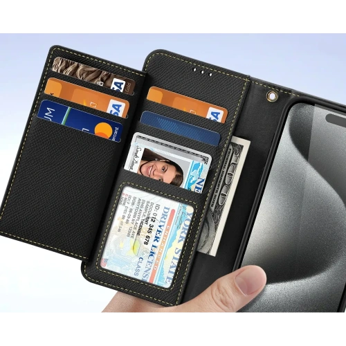 Etui z klapką Dux Ducis Lawa do Apple iPhone 15 Pro Max czarne