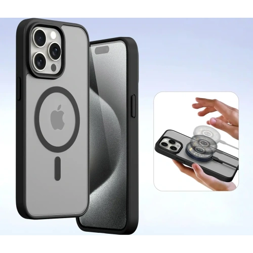 Etui z klapką Dux Ducis Lawa do Apple iPhone 15 Pro Max czarne