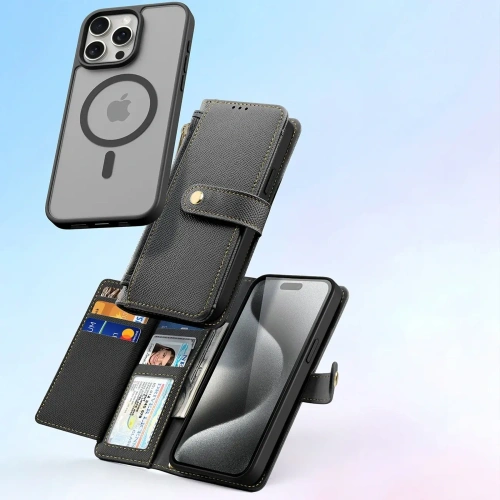 Etui z klapką Dux Ducis Lawa do Apple iPhone 15 Pro Max czarne