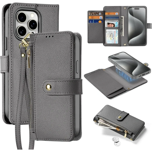 Etui z klapką Dux Ducis Lawa do Apple iPhone 15 Pro Max szare