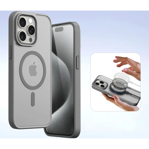 Etui z klapką Dux Ducis Lawa do Apple iPhone 15 Pro Max szare