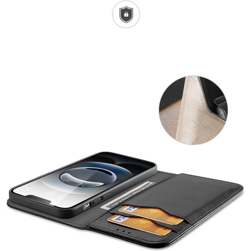 Etui z klapką Dux Ducis Hivo do Apple iPhone 16e czarne