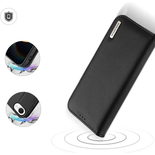 Etui z klapką Dux Ducis Hivo do Apple iPhone 16e czarne