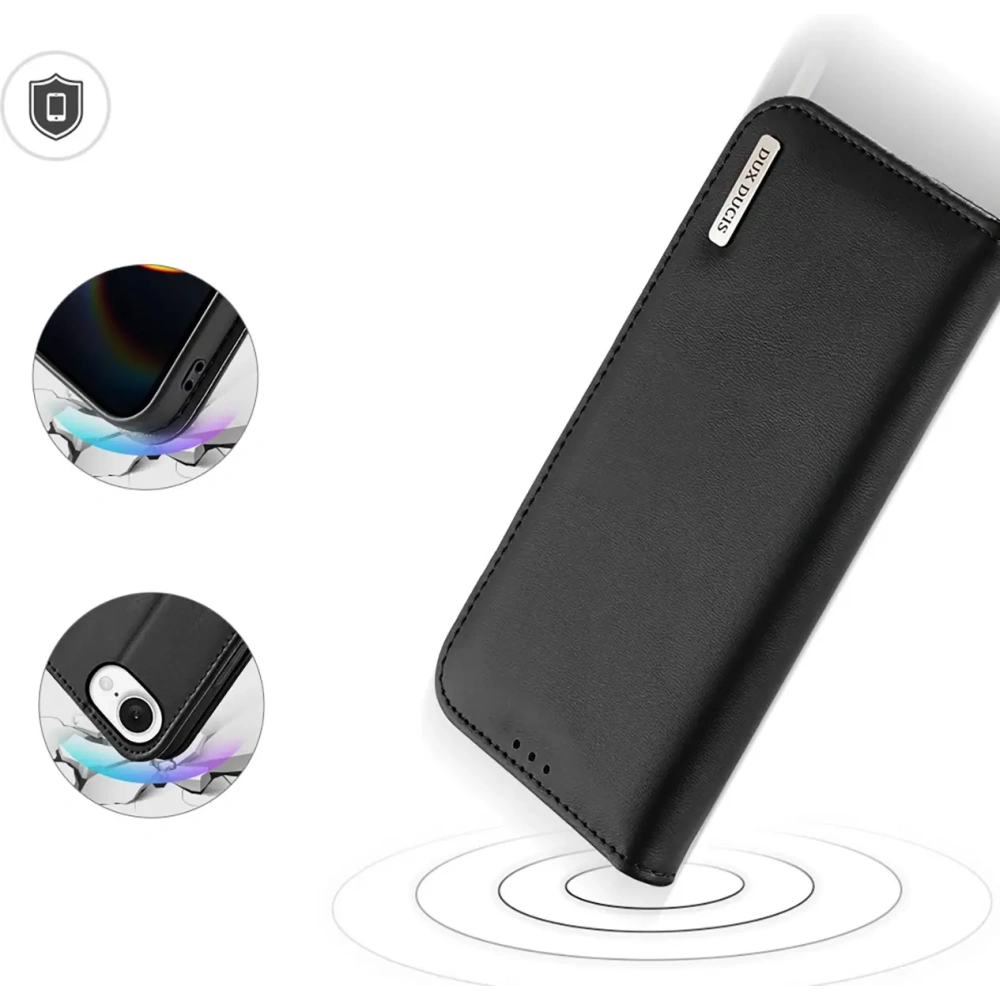 Etui z klapką Dux Ducis Hivo do Apple iPhone 16e czarne