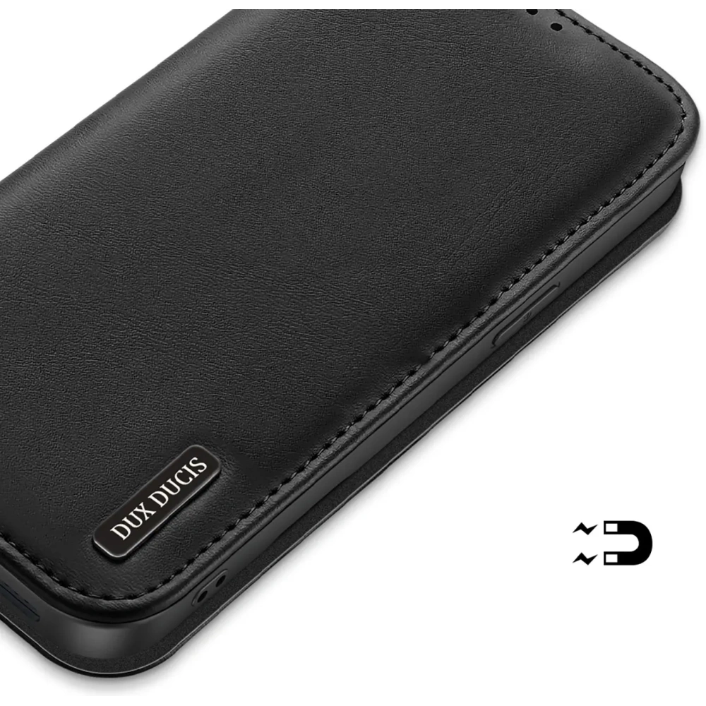 Etui z klapką Dux Ducis Hivo do Apple iPhone 16e czarne
