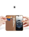 Etui z klapką Dux Ducis Hivo do Apple iPhone 16e brązowe