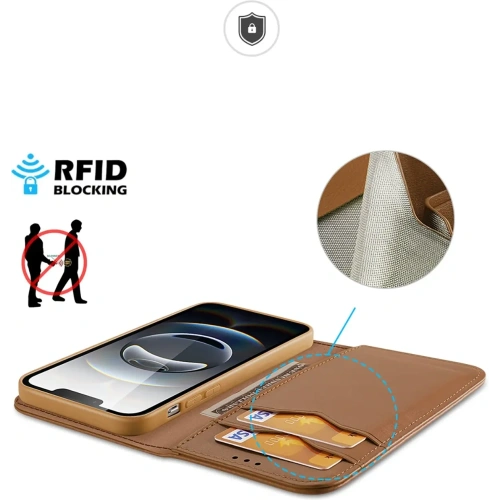 Etui z klapką Dux Ducis Hivo do Apple iPhone 16e brązowe