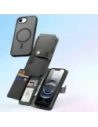 Etui z klapką Dux Ducis Lawa do Apple iPhone 16e z odłączanym portfelem magnetycznym czarne